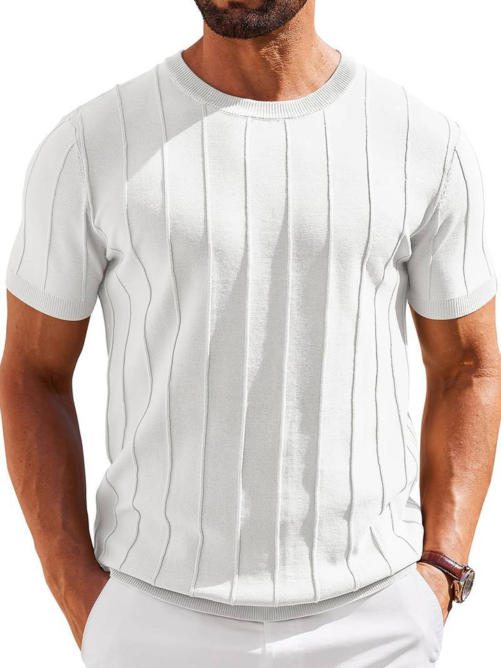 Sang - Sommer-t-shirt Med Rund Hals I Strik