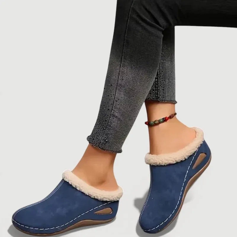 Achly – Plys-denim-platform-tøfler