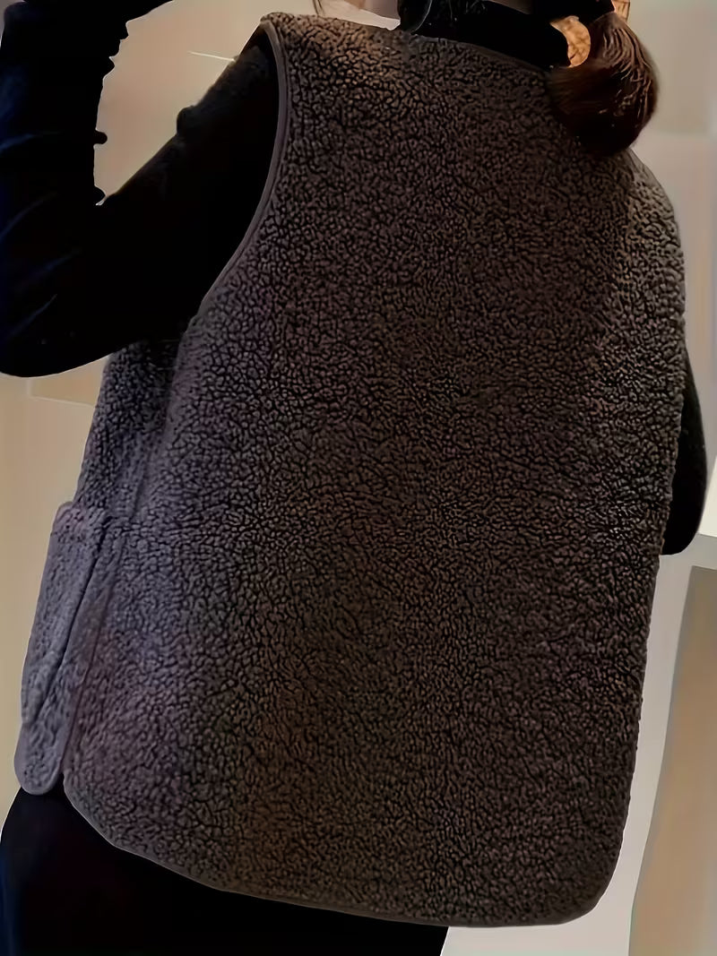 Miona – Blød Fleece Vest Med Lommer