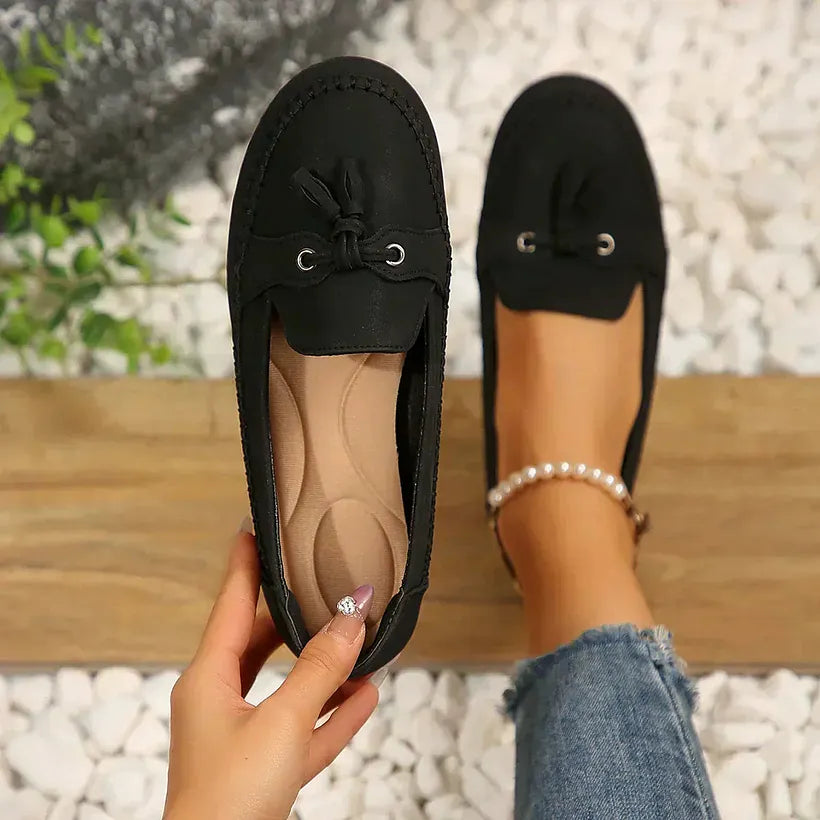 Patamon - Behagelige Loafers Med Bløde Vintage Sløjfer