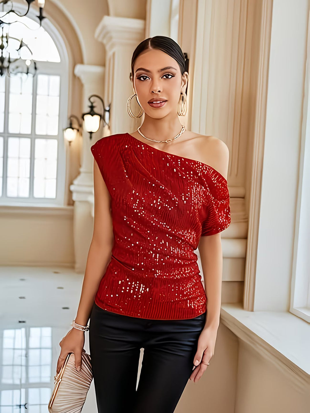 Jhasel – Elegant Top Med Én Skulder