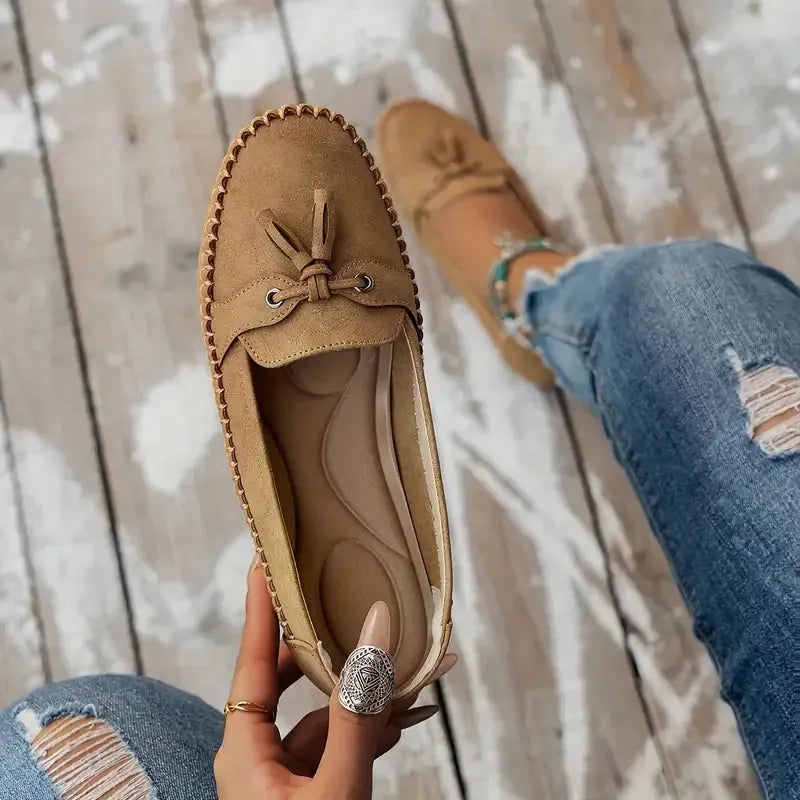 Patamon - Behagelige Loafers Med Bløde Vintage Sløjfer