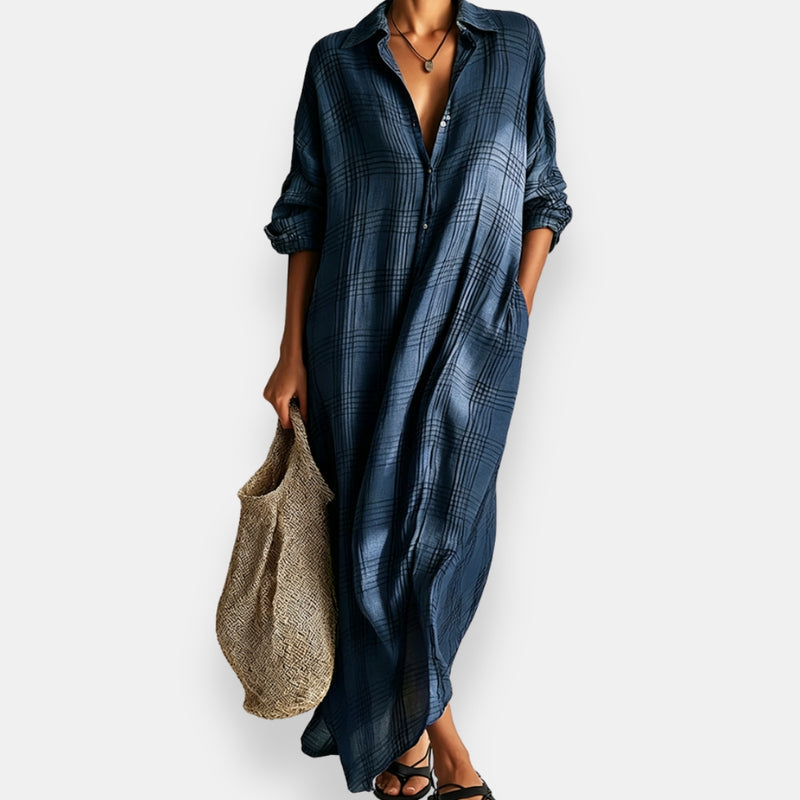 Massiel - Kjole I Ternet Skjorte