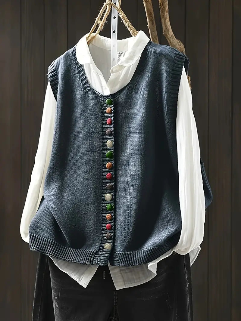Toriana – Ærmeløs Strikket Vest