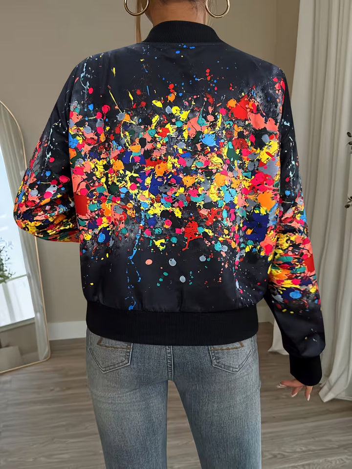 Riena – Jakke Med Livligt Tie-dye-mønster