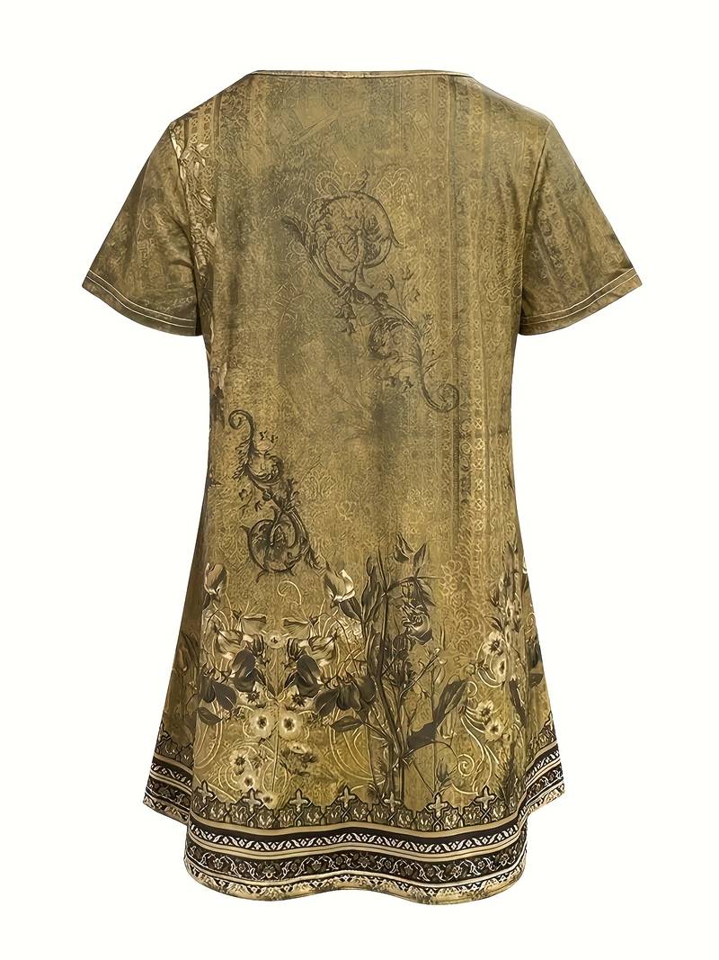 Abhishani – T-Skjorte Med Blomsterprint Og Løs Pasform
