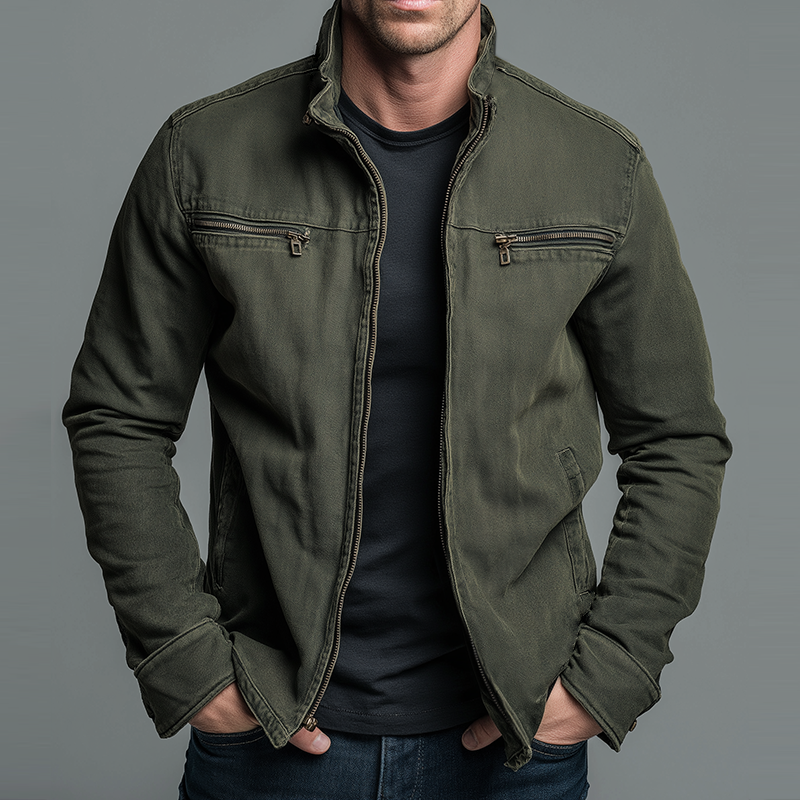 Narick – Afslappet Denimjakke Med Lynlås
