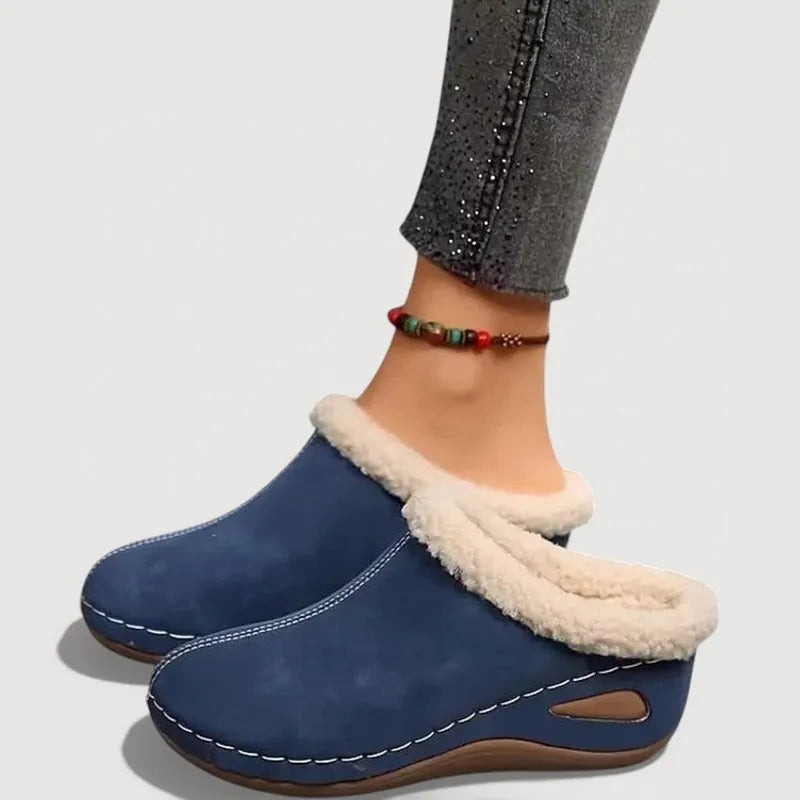 Achly – Plys-denim-platform-tøfler