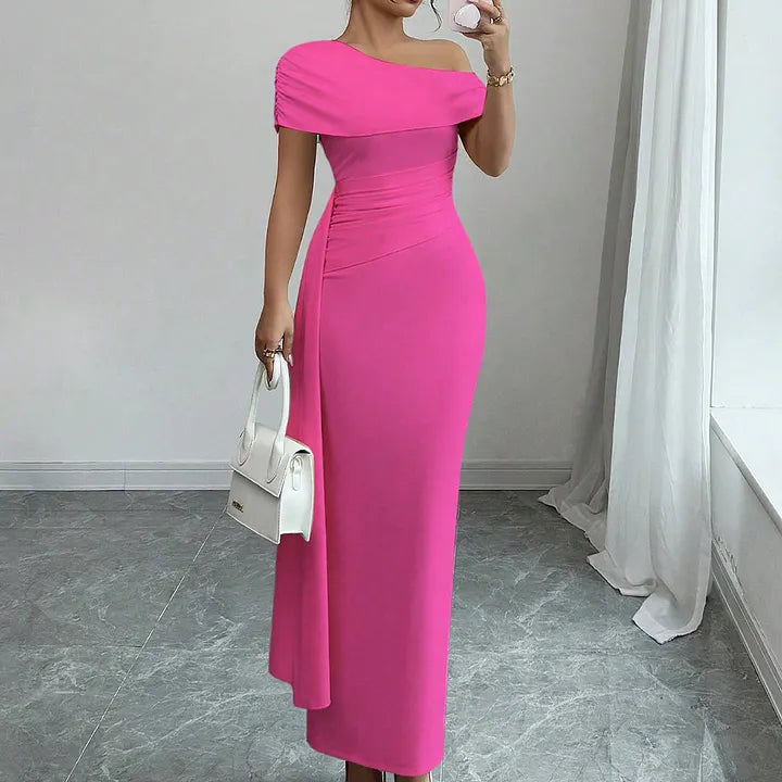 Lisete - Elegant Maxi Kjole Med Én Skulder