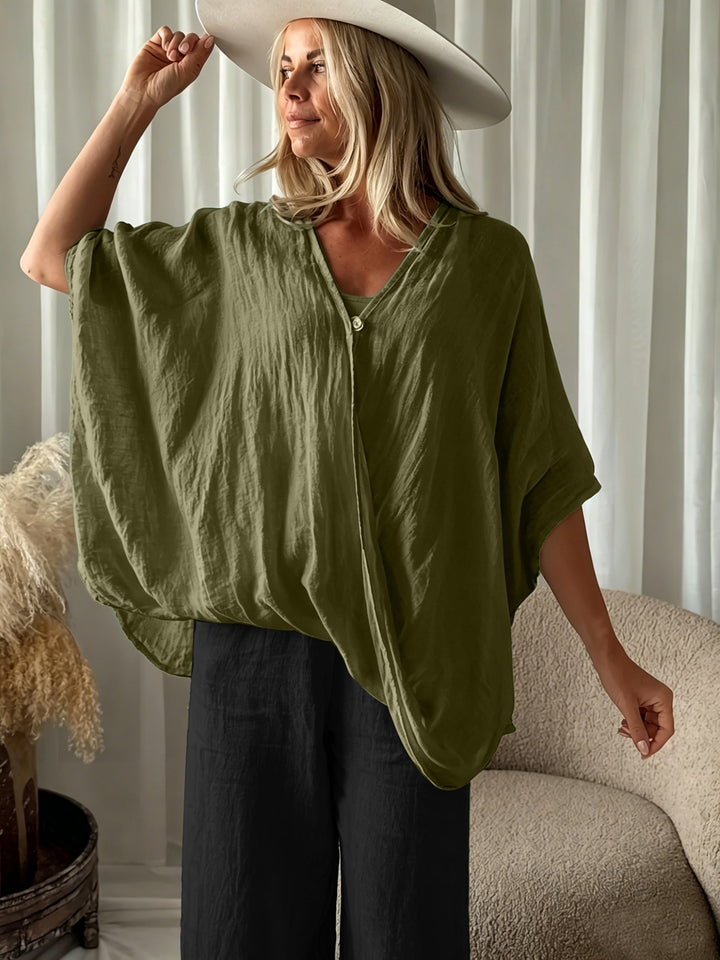 Winnie - Boheme Bluse Med Løse Ærmer