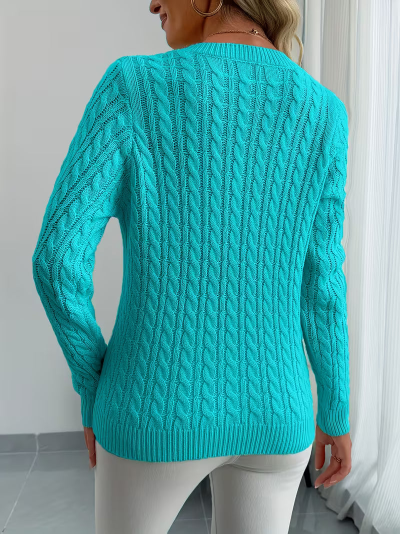 Lenea – Langærmet Sweater I Kabelstrik