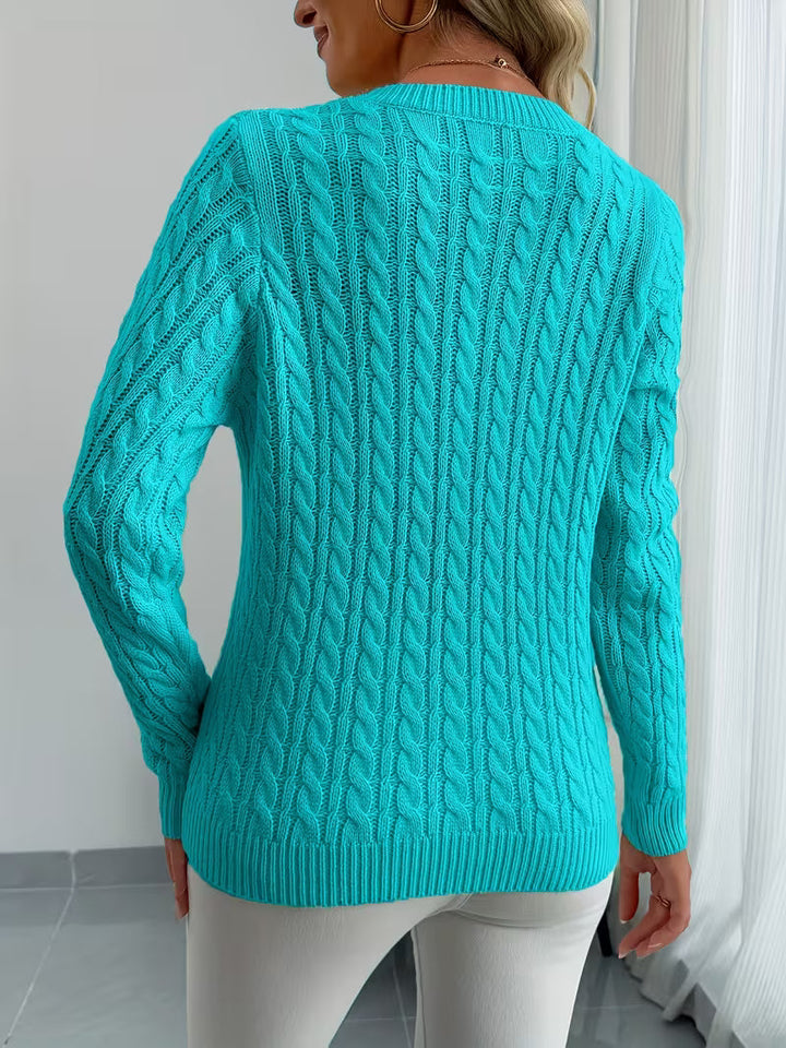 Lenea – Langærmet Sweater I Kabelstrik