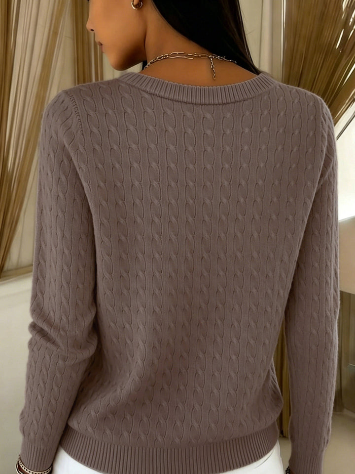 Kitija – Cardigan I Kabelstrik Med Knapper