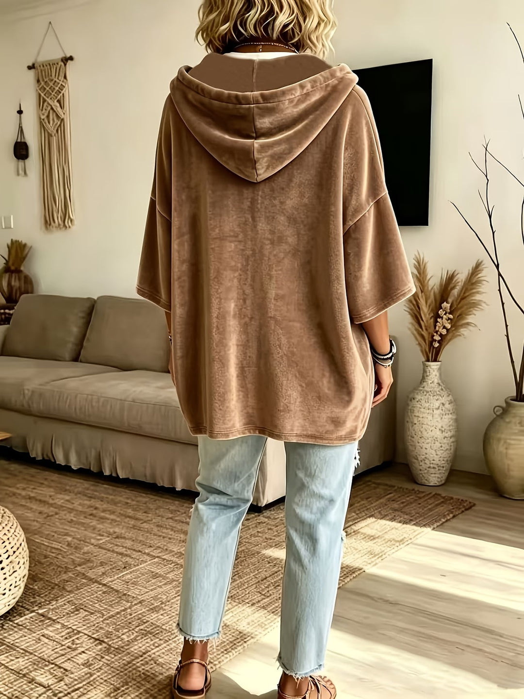 Missina – Luksuriøs Overdimensioneret Velour-hoodie