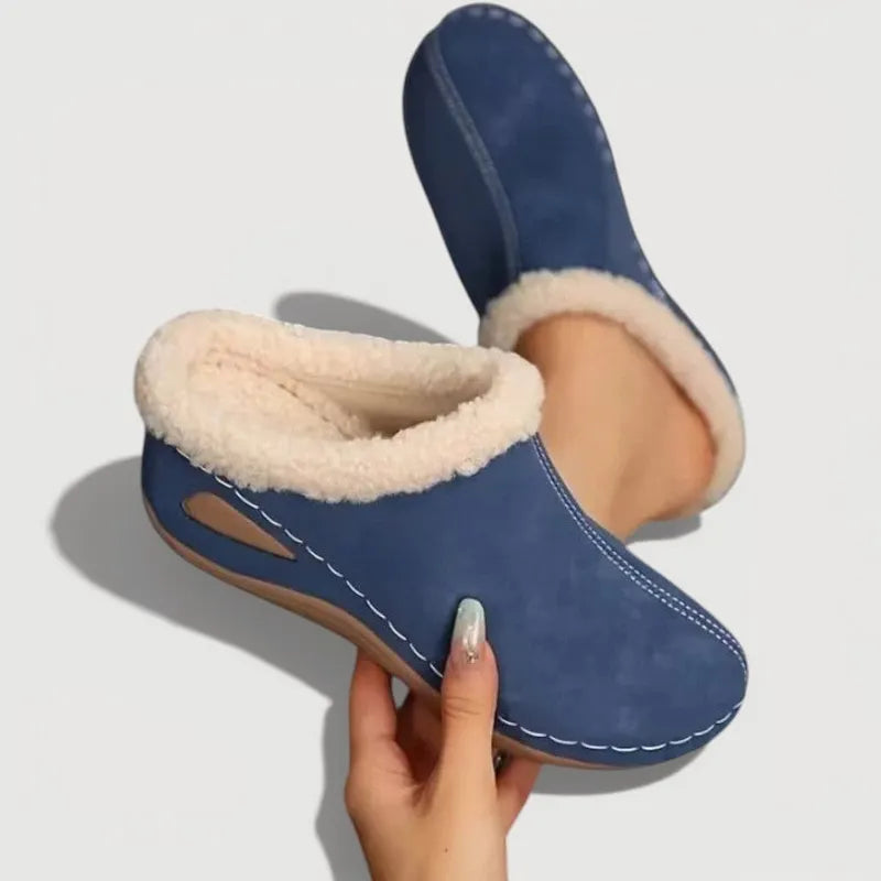 Achly – Plys-denim-platform-tøfler