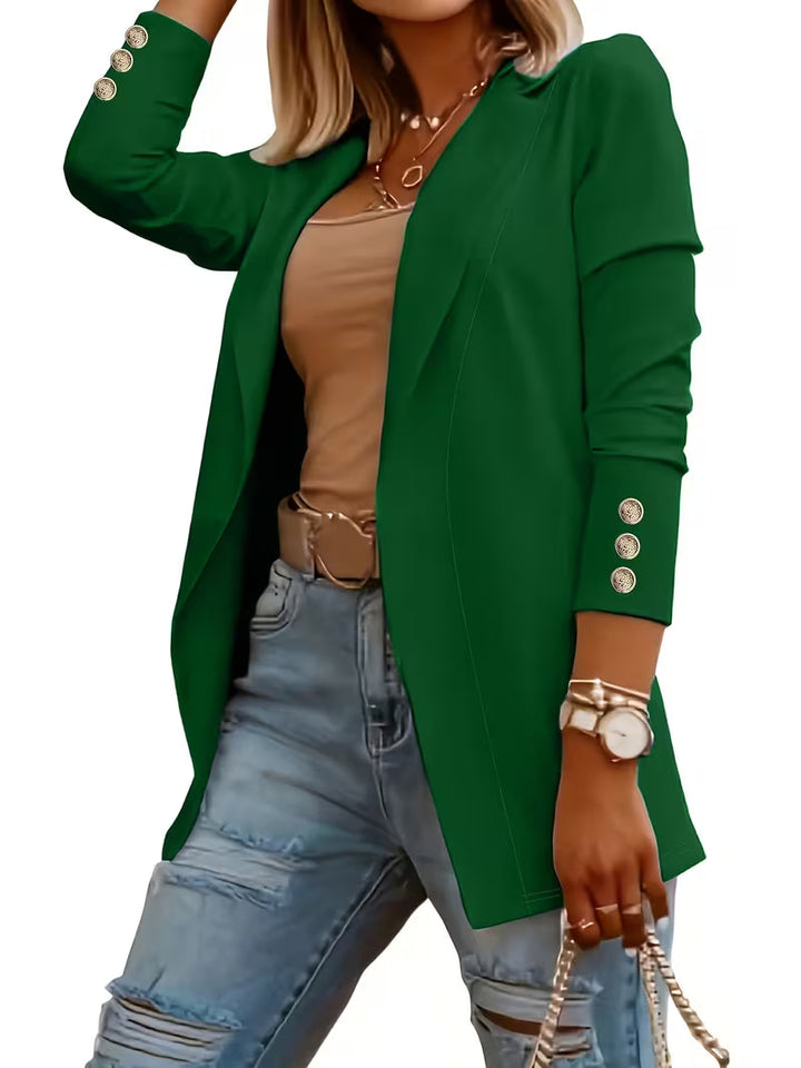 Nikia – Langærmet Blazer Med Dekorative Knapper