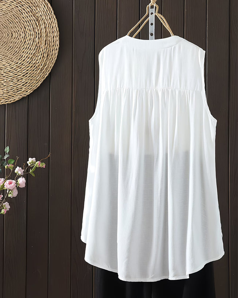 Shilika – Ærmeløs Tanktop Med Blomstermønster