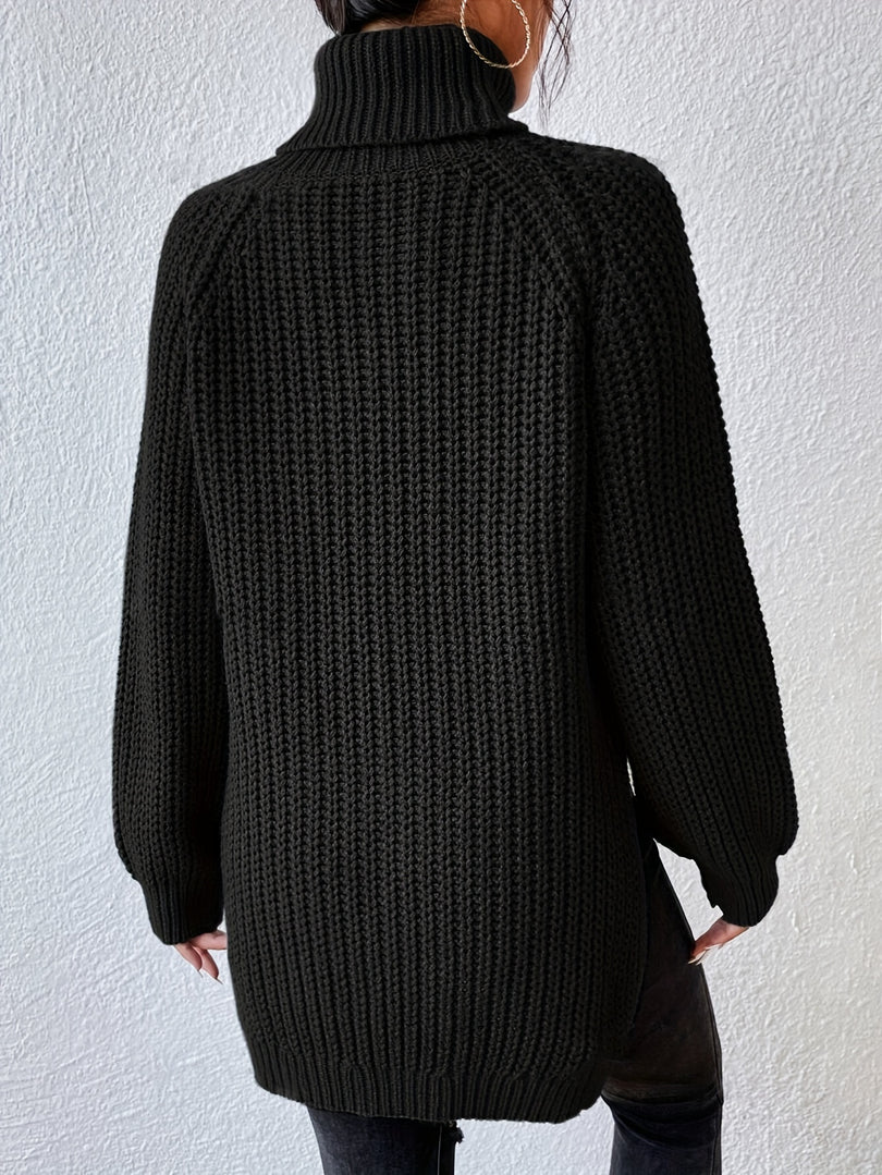 Felina – Strikket Rullekravebluse Med Lange Ærmer
