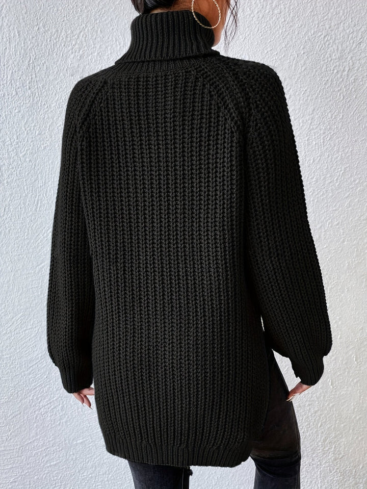 Felina – Strikket Rullekravebluse Med Lange Ærmer
