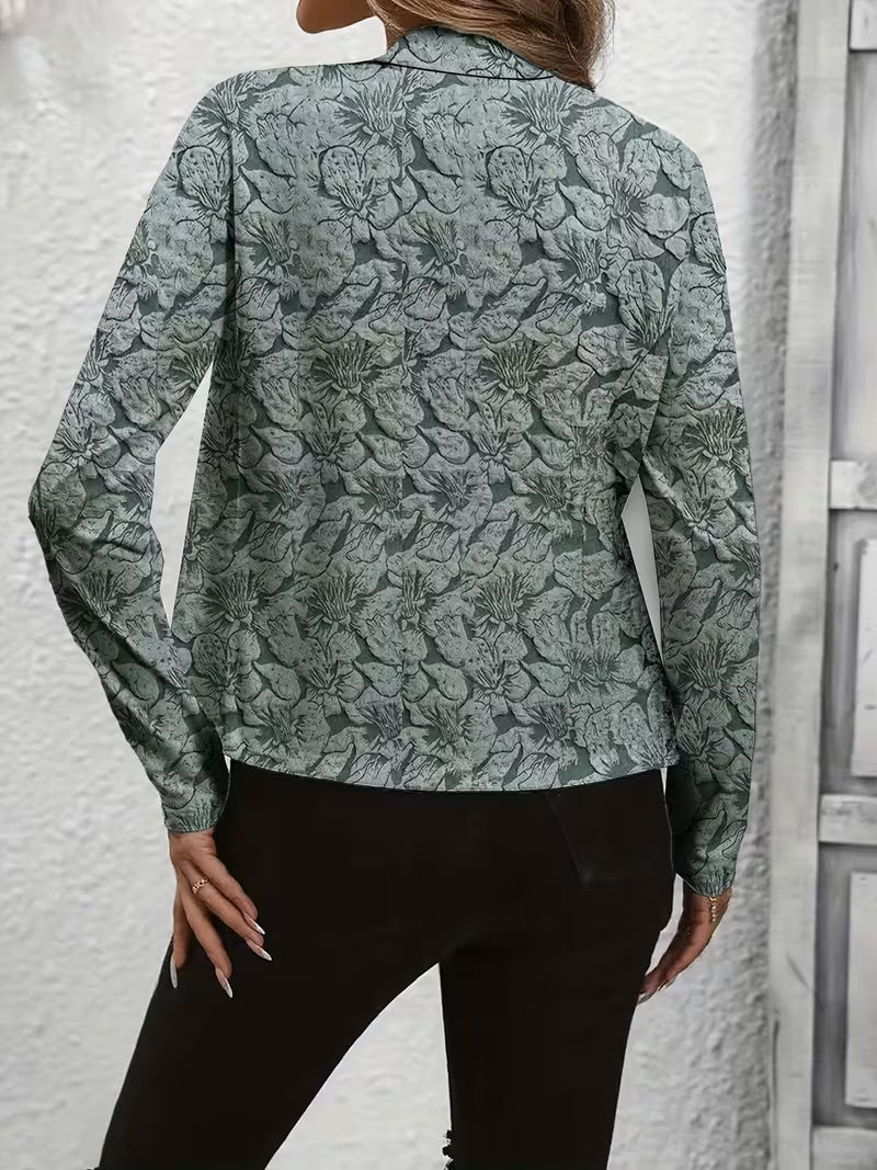 Tifany – Blazer Med Blomsterprint og Lange ærmer