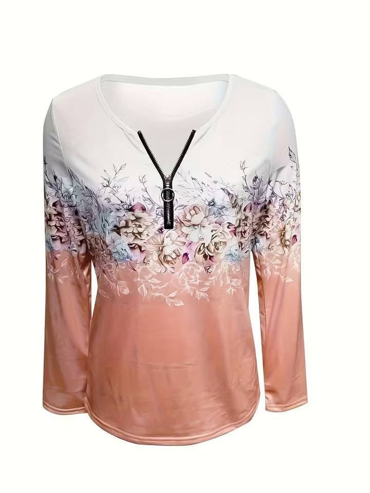Tishna – Top Med Elegant Blomstermønster