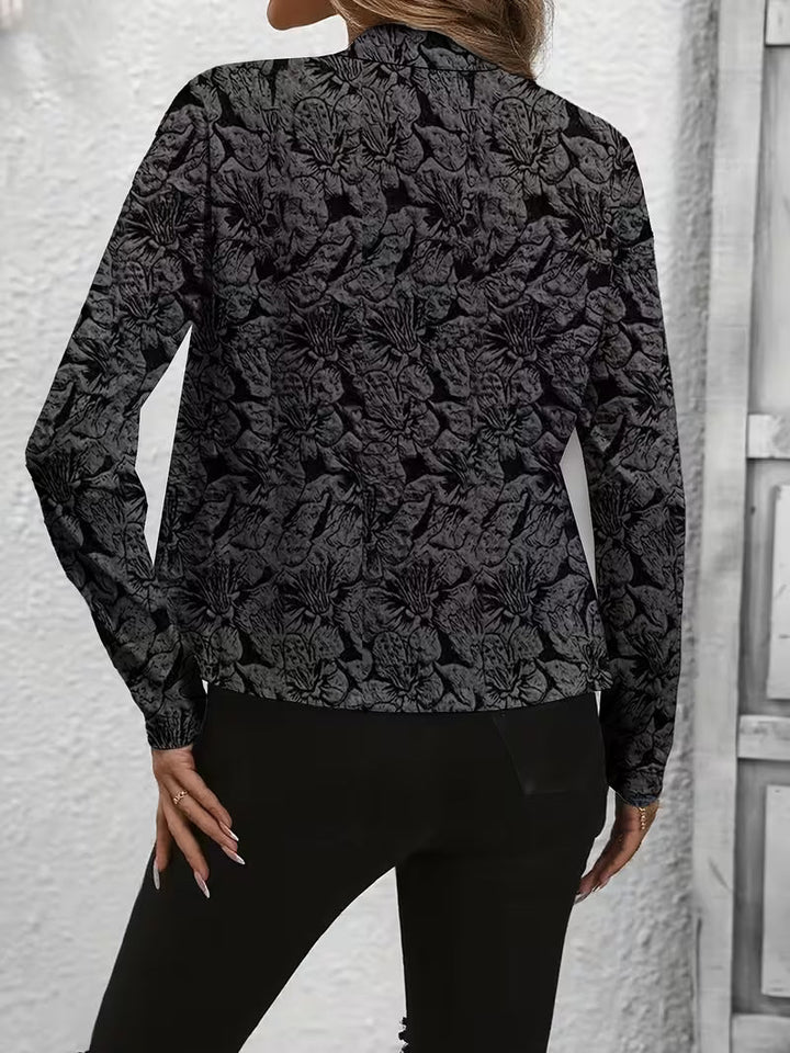 Tifany – Blazer Med Blomsterprint og Lange ærmer