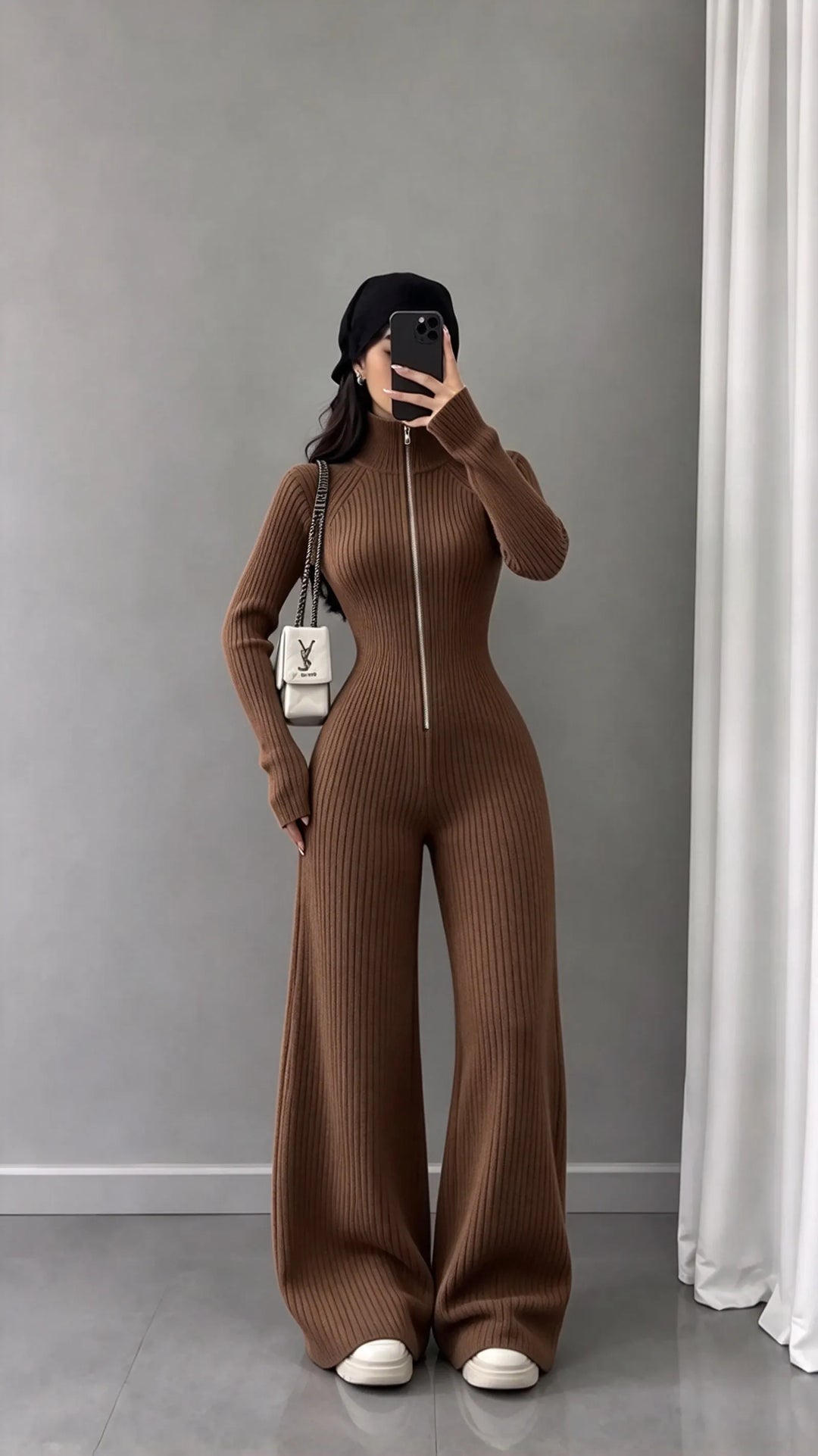 Libby – Jumpsuit Med Ribstrik Og Brede Ben