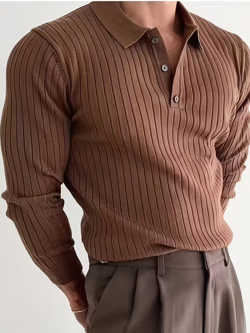 Kaeran – Elegant Polo-Trøje I Ribstrik