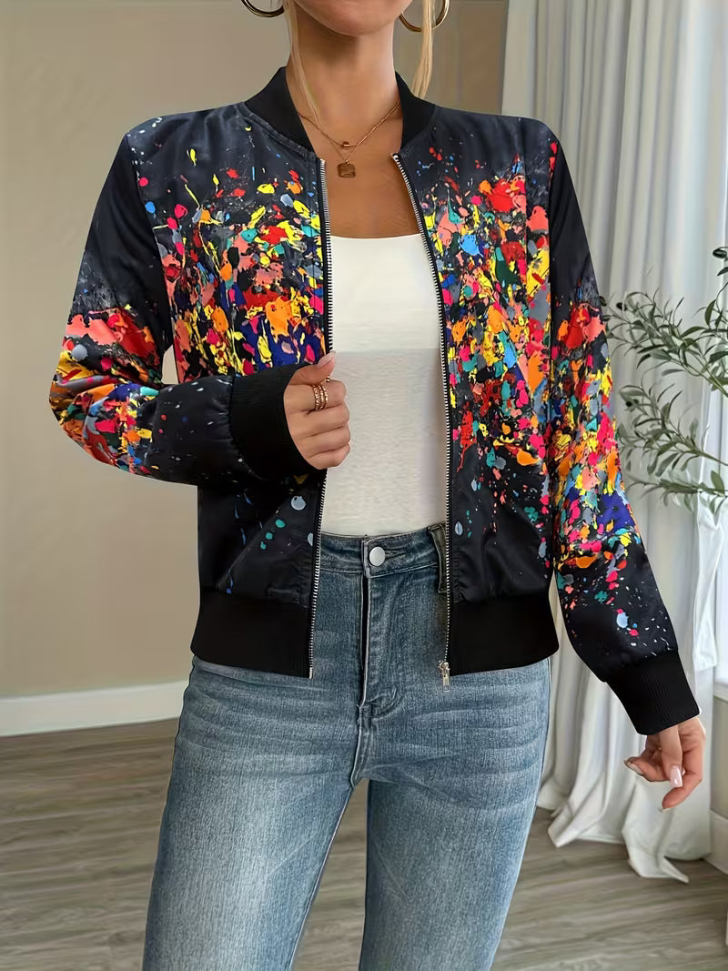 Riena – Jakke Med Livligt Tie-dye-mønster