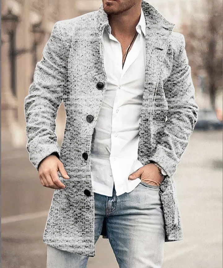 Evans - Klassisk Trenchcoat Med Knapper Foran