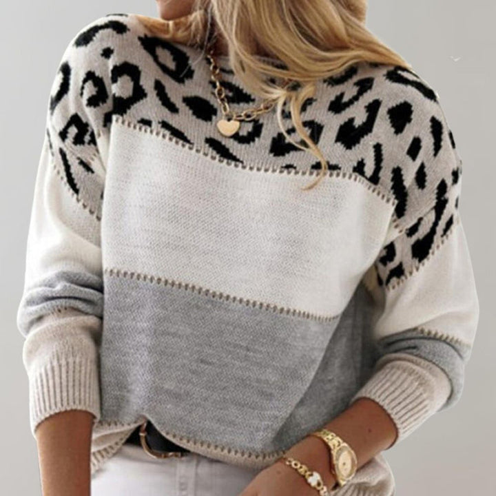 Diletta - Elegant Trøje Med Leopard Mønster