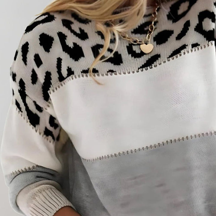 Diletta - Elegant Trøje Med Leopard Mønster