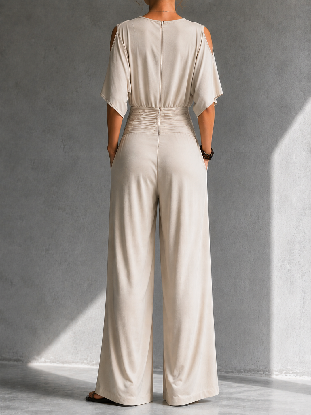 Greene – Jumpsuit Med Krydsede Skuldre Og Brede Ben