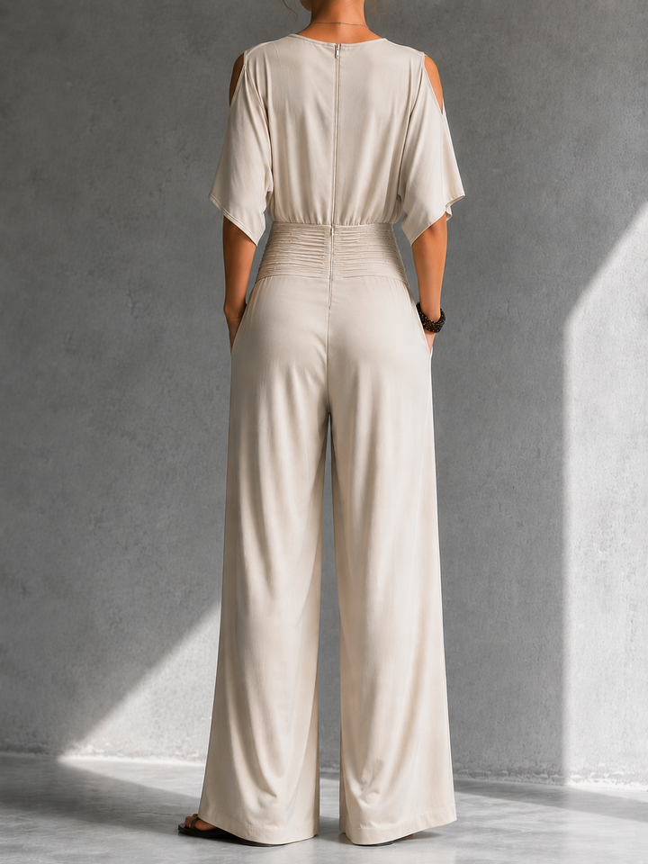 Greene – Jumpsuit Med Krydsede Skuldre Og Brede Ben