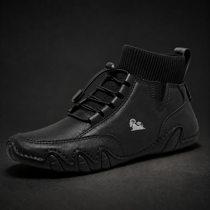 Tuncer – Sneakers i Læder Med Snørebånd