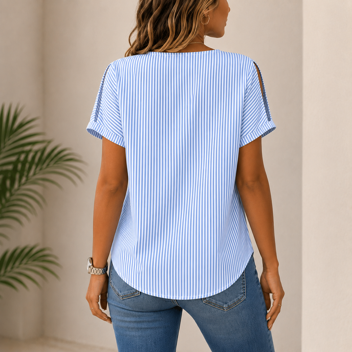 Shirri – Afslappet Stribet Bluse