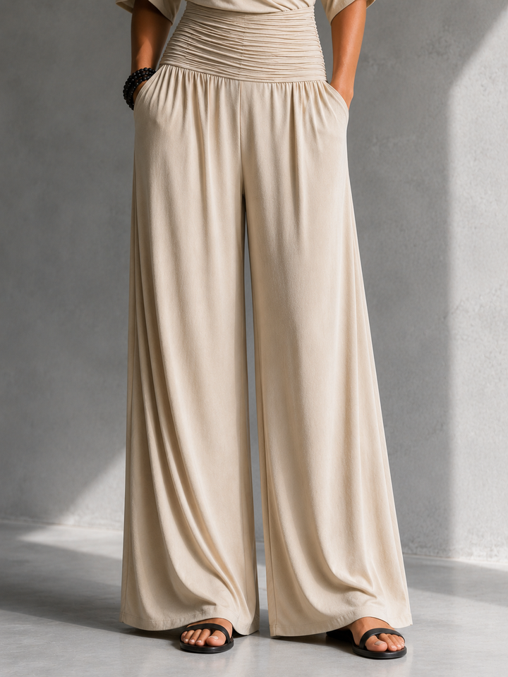 Greene – Jumpsuit Med Krydsede Skuldre Og Brede Ben