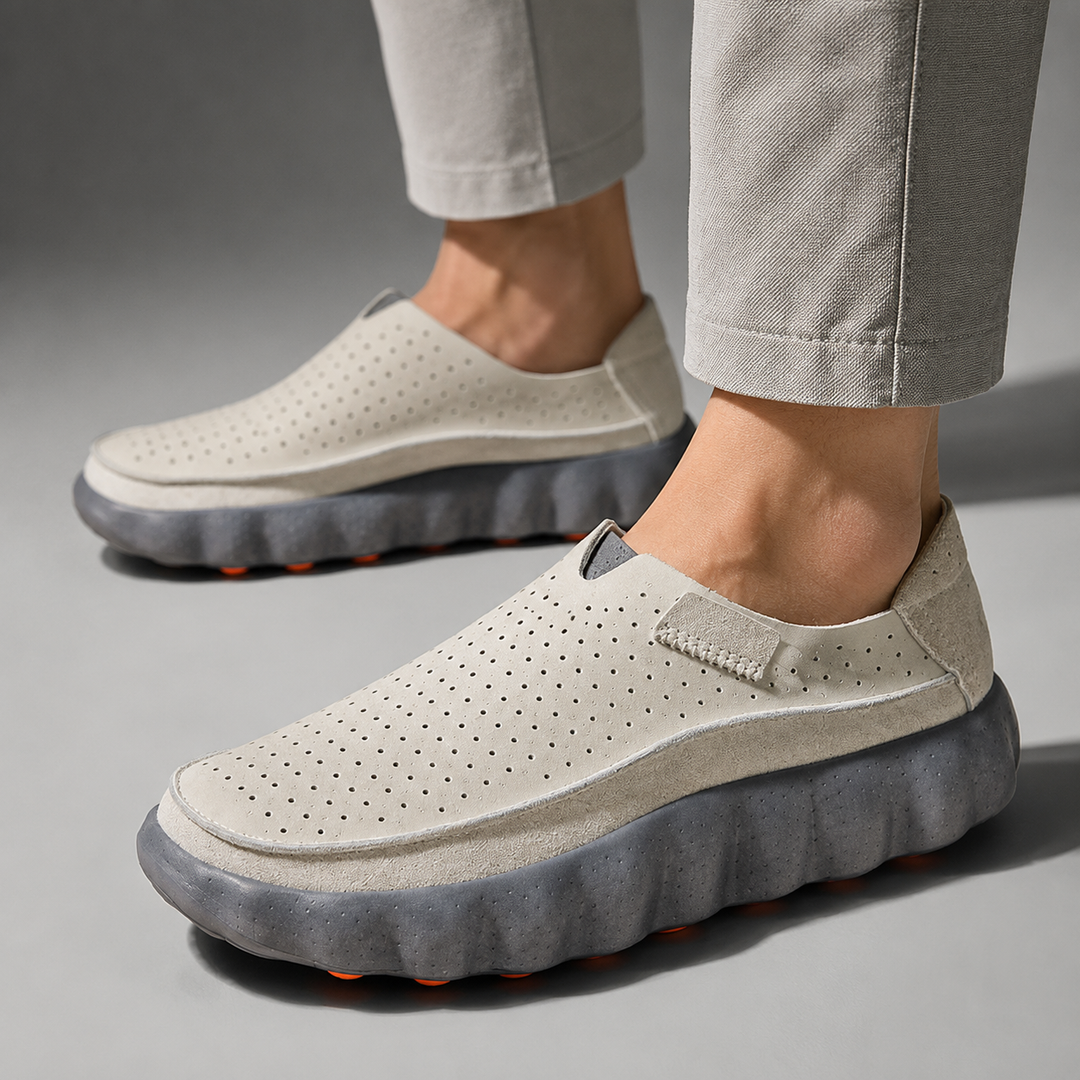 Sameth – Perforerede Slip-on Sko Med Fleksibel Sål
