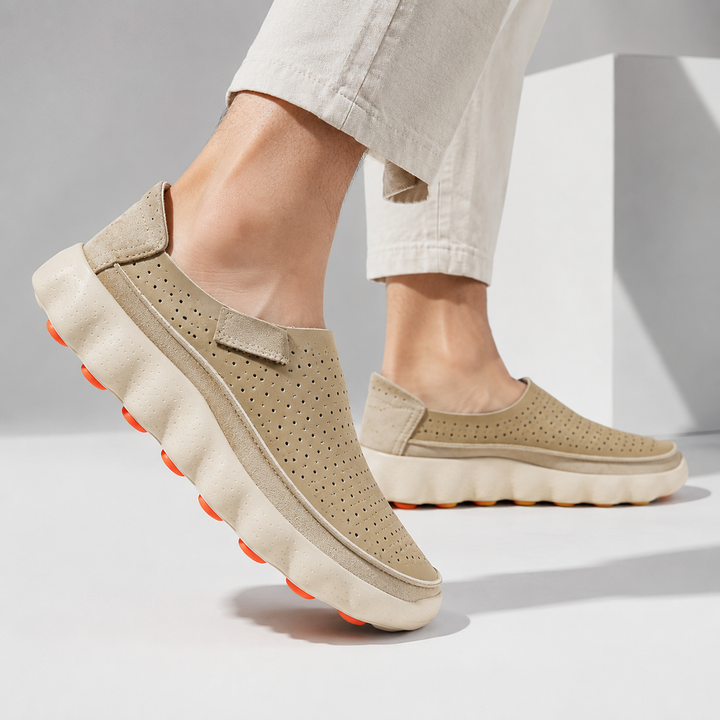 Sameth – Perforerede Slip-on Sko Med Fleksibel Sål