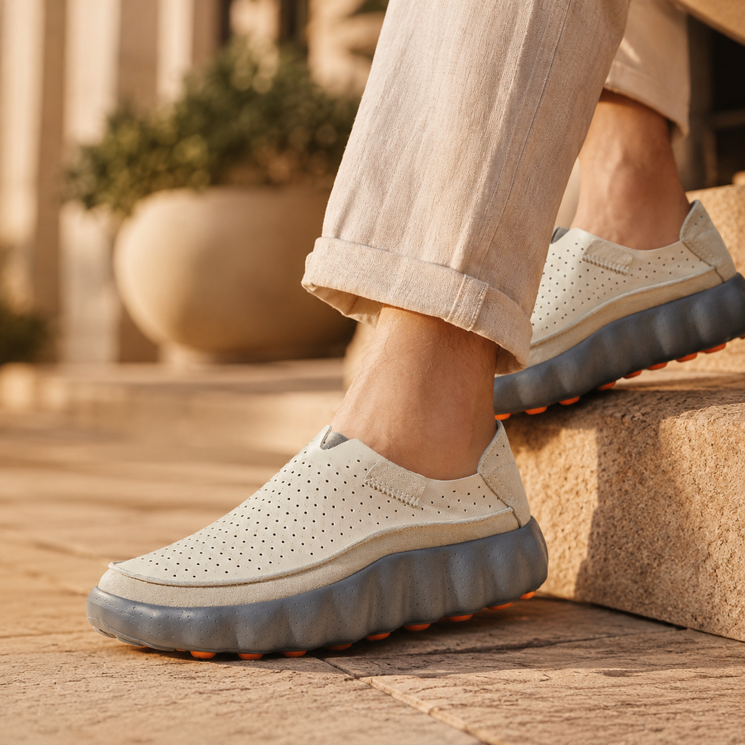 Sameth – Perforerede Slip-on Sko Med Fleksibel Sål