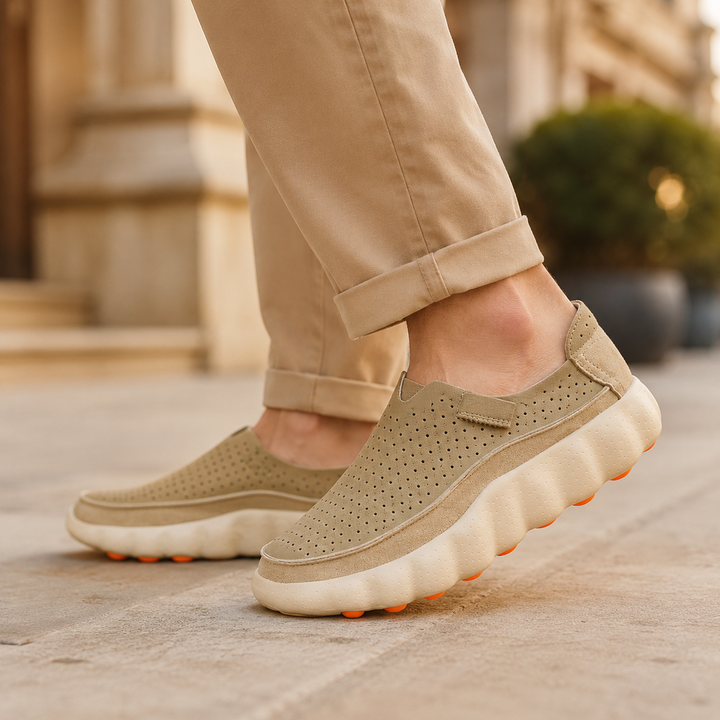 Sameth – Perforerede Slip-on Sko Med Fleksibel Sål
