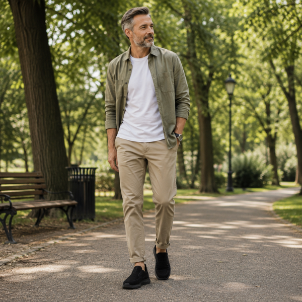 Traveis – Slip-on Sko Med Elastiske Paneler og Strukturerede Såler