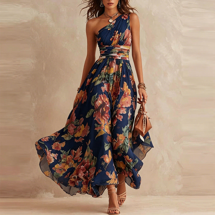 Lesena – Elegant Maxi-Kjole Med Blomstermønster