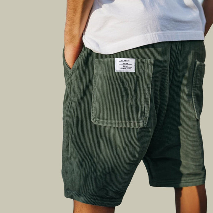 Steyn – Fløjlsshorts Med Elastik i Taljen