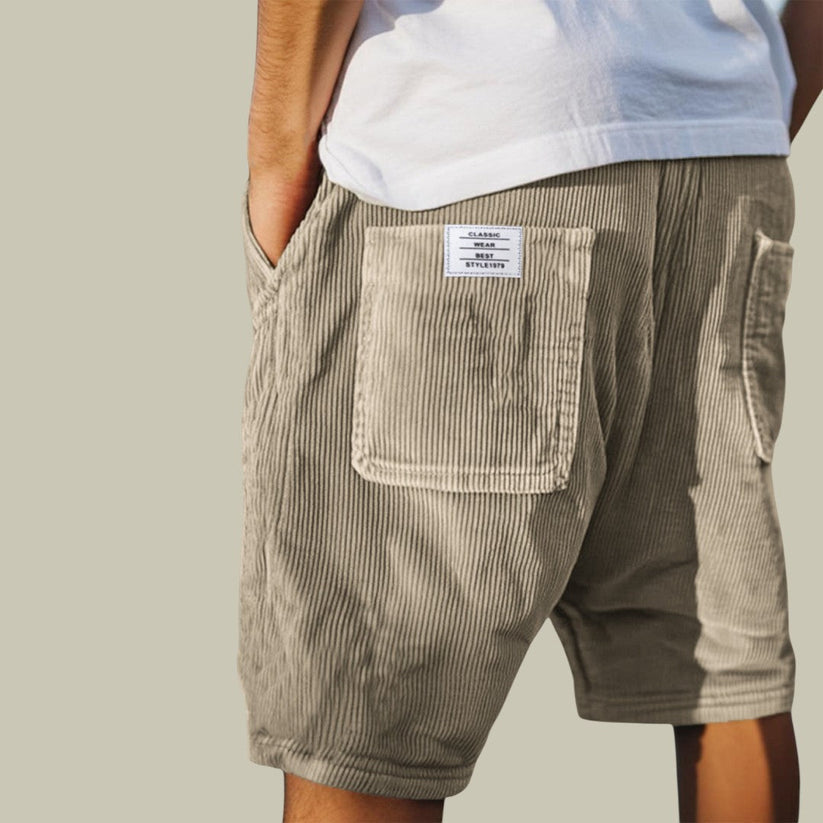 Steyn – Fløjlsshorts Med Elastik i Taljen