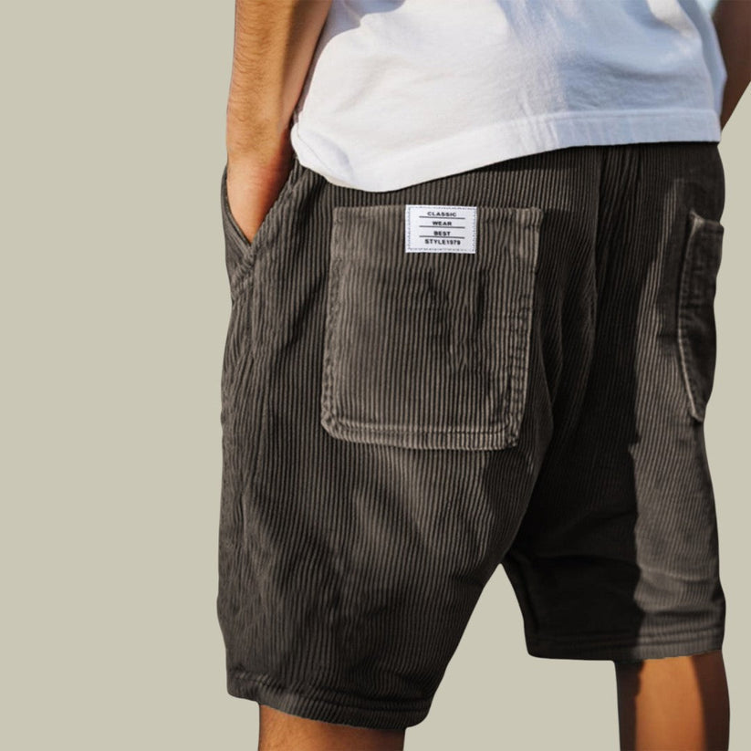 Steyn – Fløjlsshorts Med Elastik i Taljen