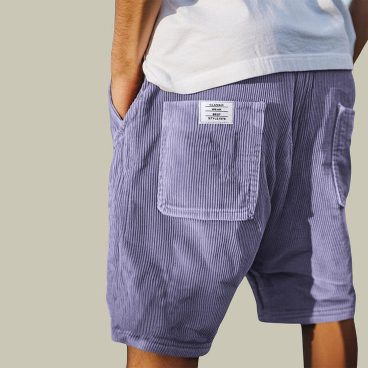 Steyn – Fløjlsshorts Med Elastik i Taljen