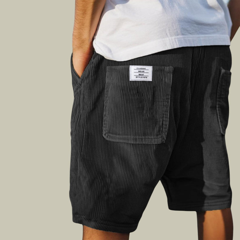 Steyn – Fløjlsshorts Med Elastik i Taljen