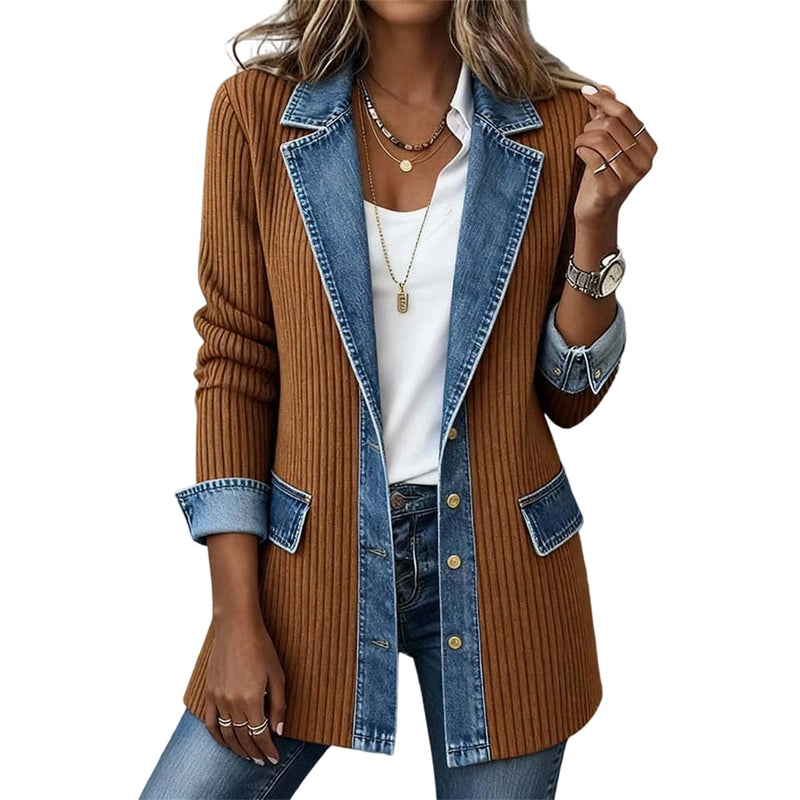 Cendall - Stilfuld Cardigan Med Denim