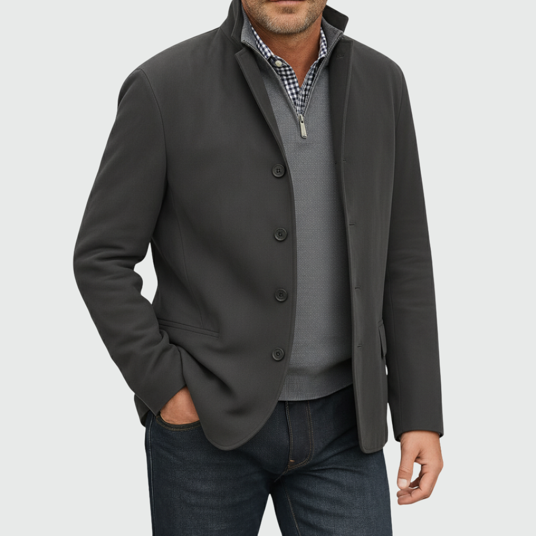 Ferdinando - Klassisk Blazer I Ruskind Med Knapper